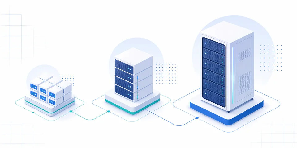 Ilustrație pentru Hosting web, VPS sau server dedicat: diferențele practice